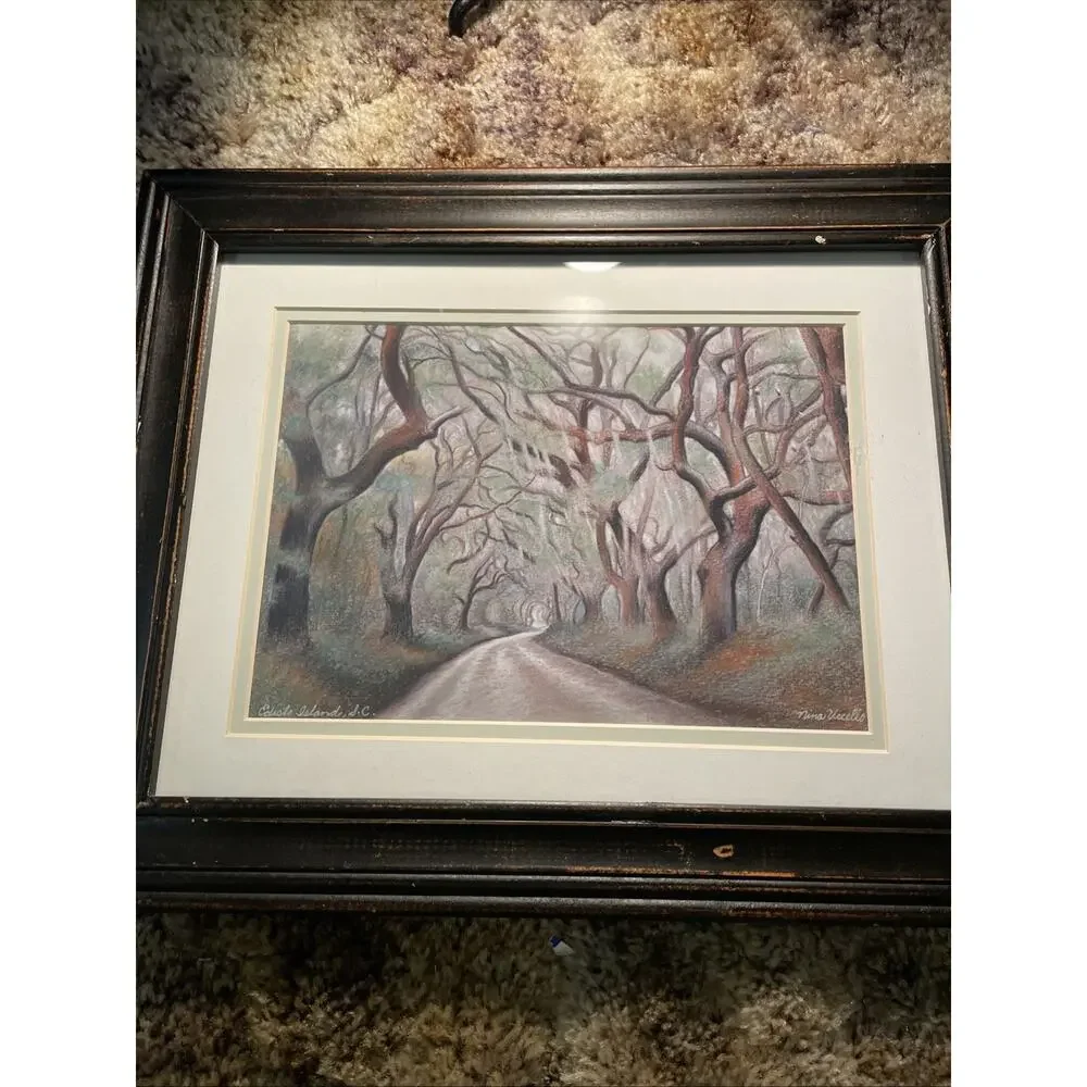 Nina Uccello Edists Island SC Framed Art Signed - Picture 4 of 6